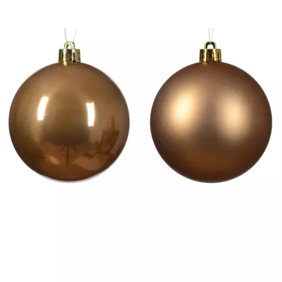 Lot de 16 boules de Noël (D40 mm) Alpine Brun gingembre 2