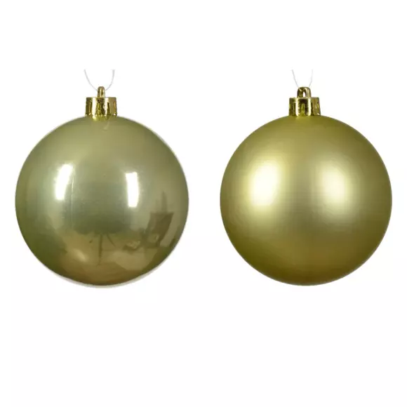 Set van 6 kerstballen (D80 mm) Alpine Pistachegroen 2
