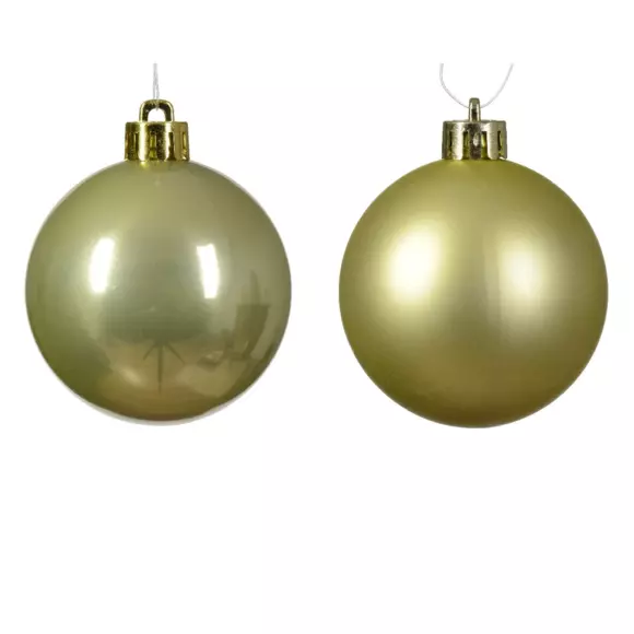 Lot de 12 boules de Noël (D60 mm) Alpine Pistache 2