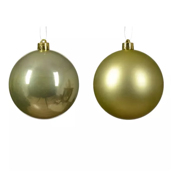 Lote de 4 bolas de Navidad (D100 mm) Alpine Pistacho 2