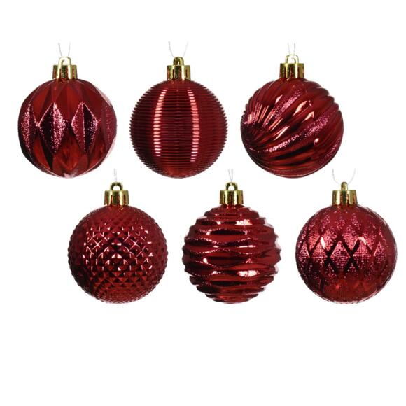 Confezione di 12 palline di Natale (Ø60 mm) Jem Rosso 2