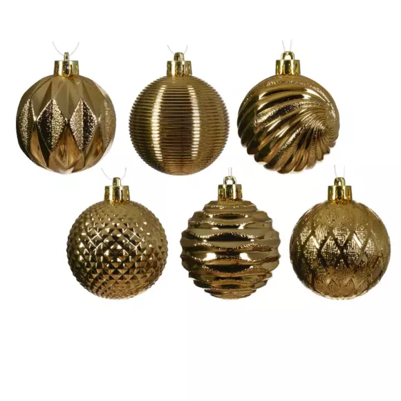 Lot de 12 boules de Noël (D60 mm) Jem Or 2