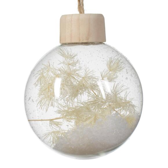 Lote de 3 bolas de Navidad (D80 mm) en vidrio Cocoon Transparente 2