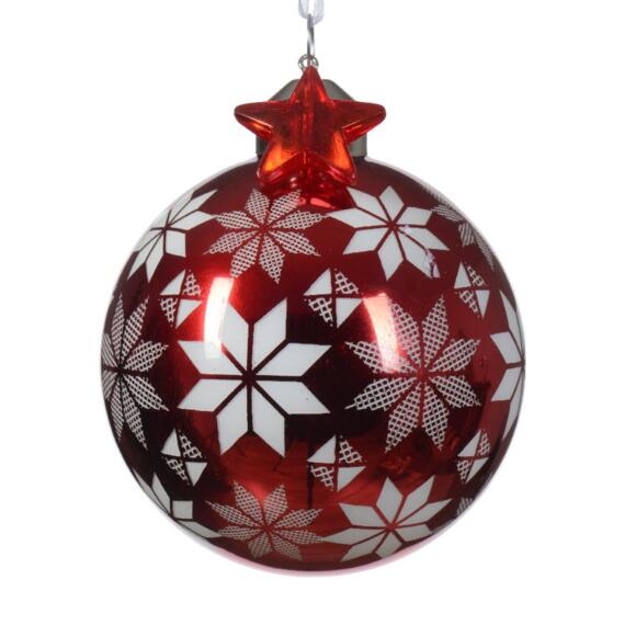 Confezione di 3 palline di Natale (D80 mm) in vetro Nuit de Noël Rosso 2