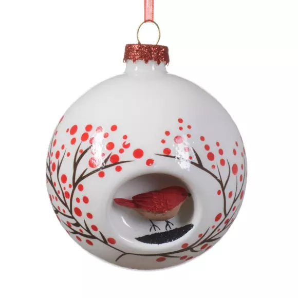 Lot de 3 boules de Noël (D80 mm) en verre Sweets Blanc 2
