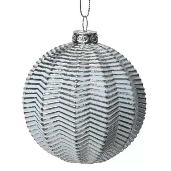 Set van 12 kerstballen (D80 mm) Onduly Blauw 2