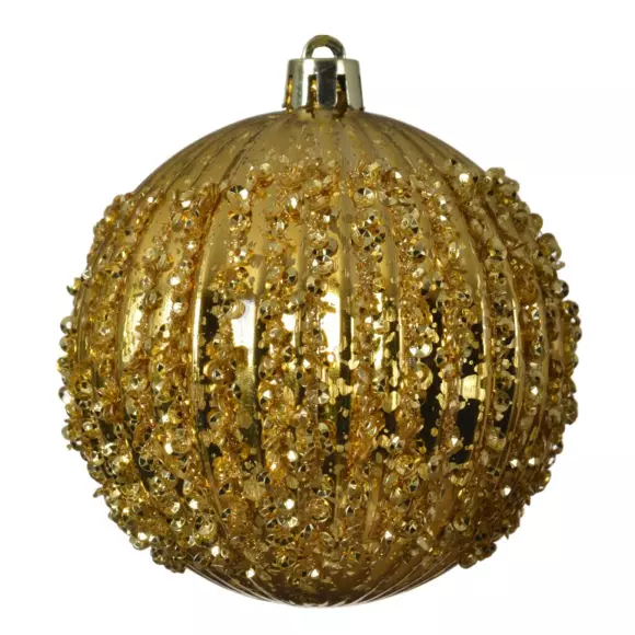 Lot de 12 boules de Noël (D80 mm) Diamantela Or 2