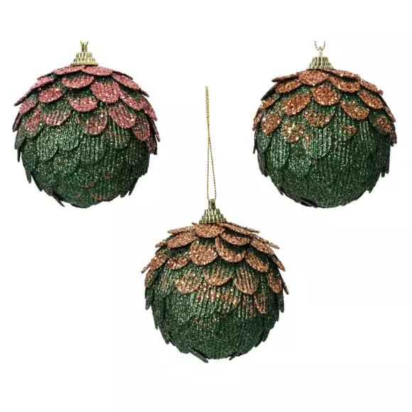 Set van 12 kerstballen (D80 mm) Caméléon Meerkleurig 2