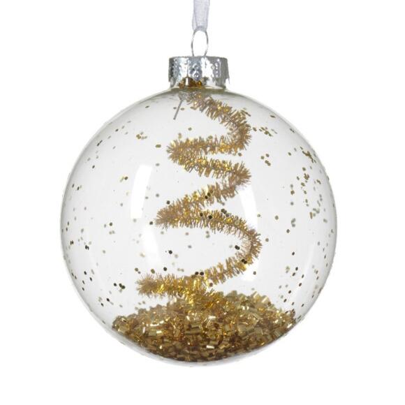 Confezione di 3 palline di Natale (D80 mm) in vetro Lux Oro 2