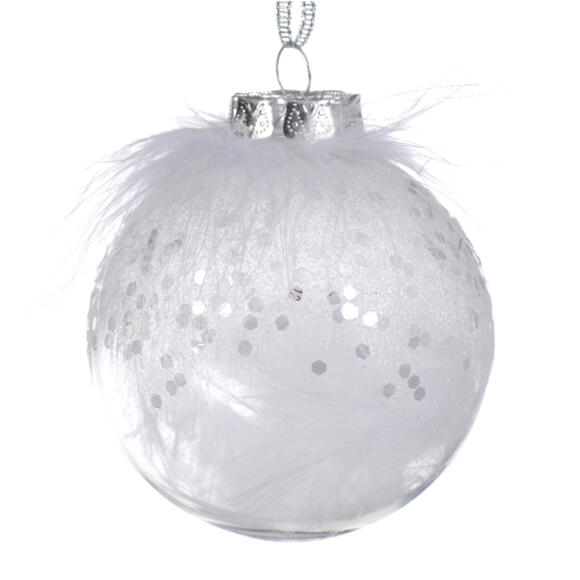 Lot de 12 boules de Noël transparentes (D80 mm) Glamour  2