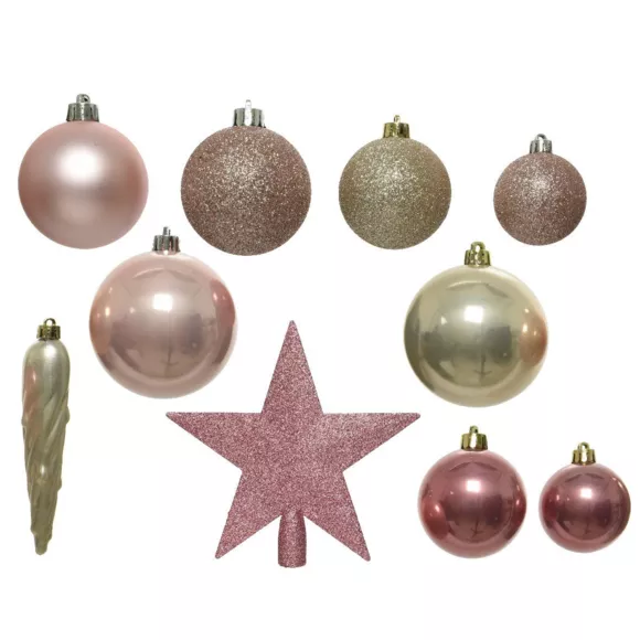 Kit de décoration de sapin de Noël Novae multi Rose poudré/Perle/ Vieux rose
