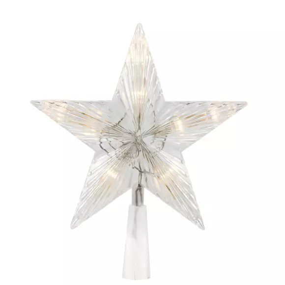 Verlichte kerstboompiek Ster Fiona warmwit 2