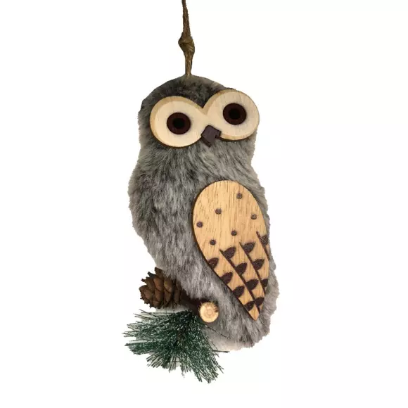 Uil Evry hangdecoratie Grijs 2