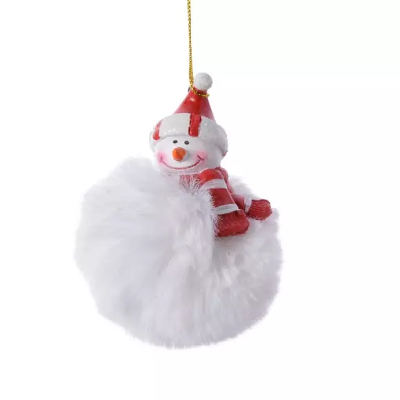 Bonhomme de neige à suspendre Doudou Blanc