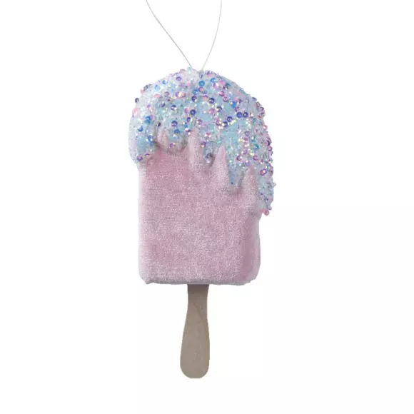Adorno para colgar Esquimau con brillos Rosa 2