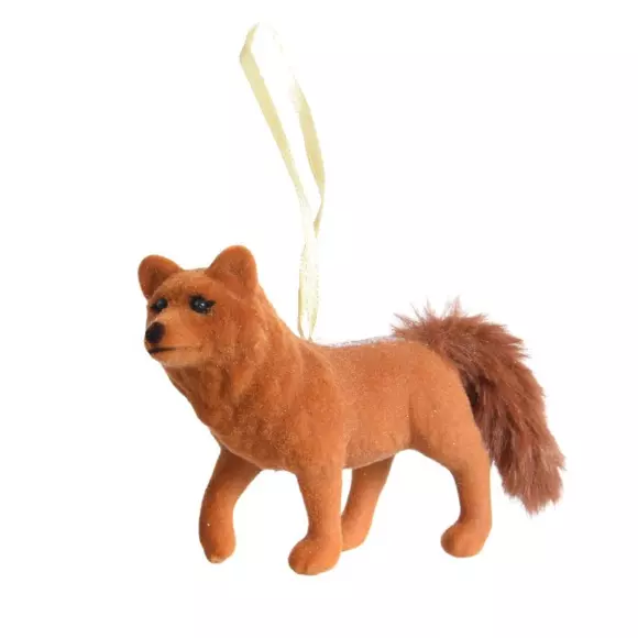 Renard de Noël à suspendre Milou Marron 2