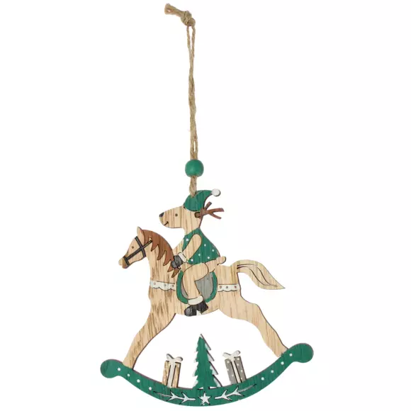 Cheval à suspendre et son renne Vert 127