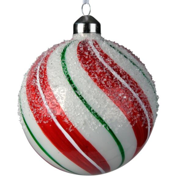Lotto di 2 palline di Natale di vetro (D100 mm) Lynette Rosso 2