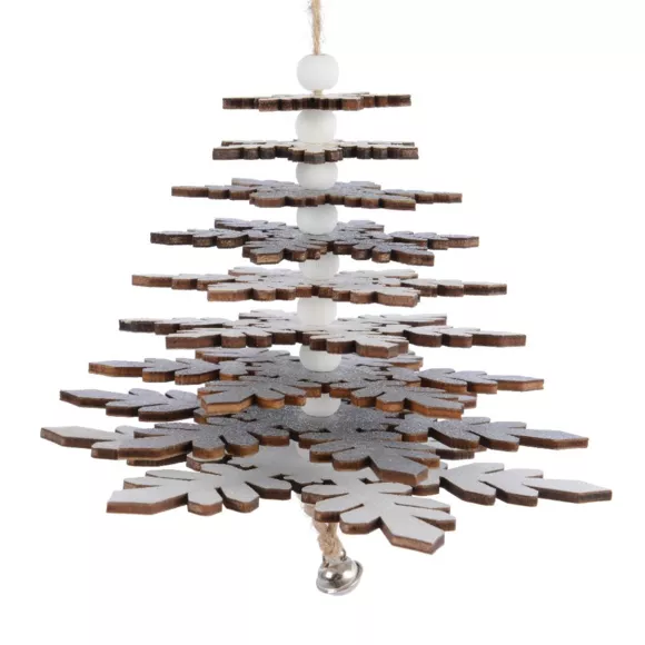Árbol de Navidad para colgar de madera Douglas Blanco