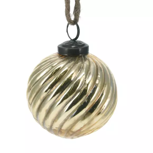 Lote de 6 bolas de Navidad (D80 mm) Enzi Oro 3