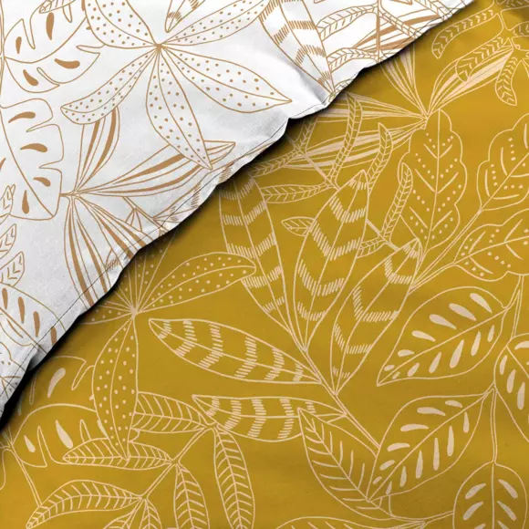 Funda Nórdica y dos fundas para almohadas algodón (260 cm) Belflor Amarillo y dorado 2