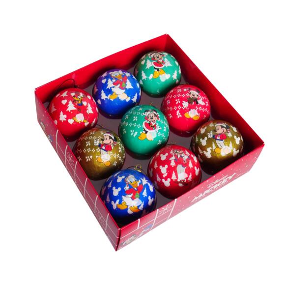 Cadeaudoos van 9 kerstballen (D75 mm) Disney Mickey Meerkleurig 2