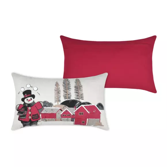 Cojín de Navidad rectangular (50 cm) Paysage Noël beige

 2