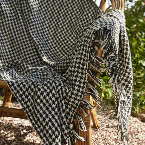 Manta para sofá material reciclado (160 cm) Gaspard Negro