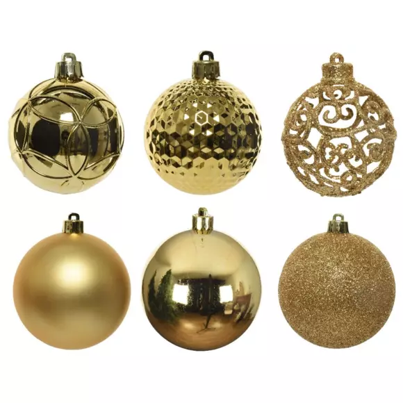 Lote de 37 bolas de Navidad (D60 mm) Alpine mix Oro 2