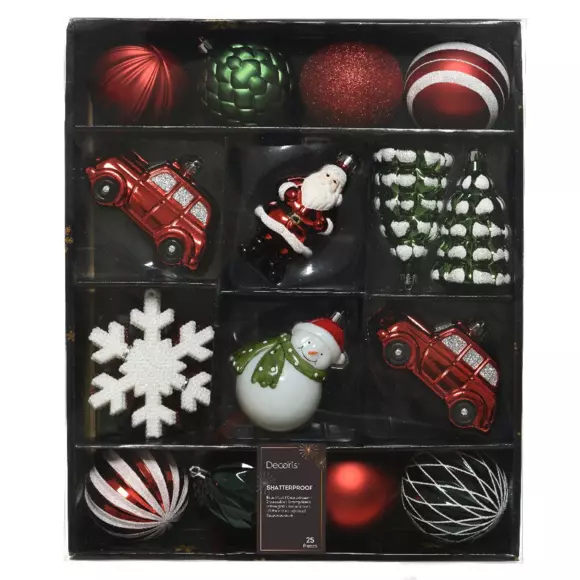 Kit de décoration de sapin de Noël Tradition Vert 2
