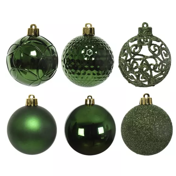 Confezione di 37 palline di Natale (D60 mm) Alpine Mix Verde abete 2