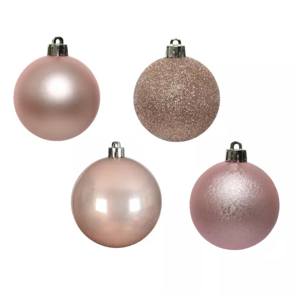 Lot de 30 boules de Noël (D60 mm) Alpine Rose poudré 2
