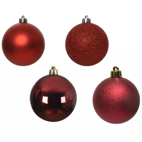 Lot de 30 boules de Noël (D60 mm) Alpine Bordeaux 2