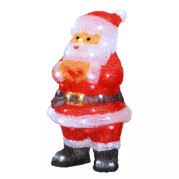 Verlichte kerstman Billy Koud wit 60 LED 2