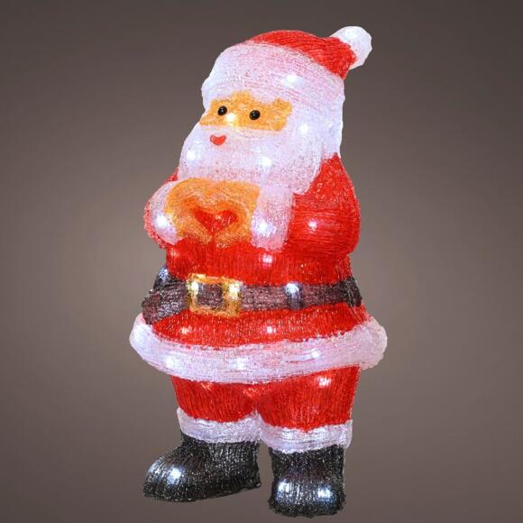 Père Noël lumineux Billy Blanc froid 60 LED 3