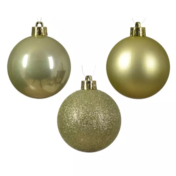 Lote de 30 bolas de Navidad Alpine surtido Pistacho 2