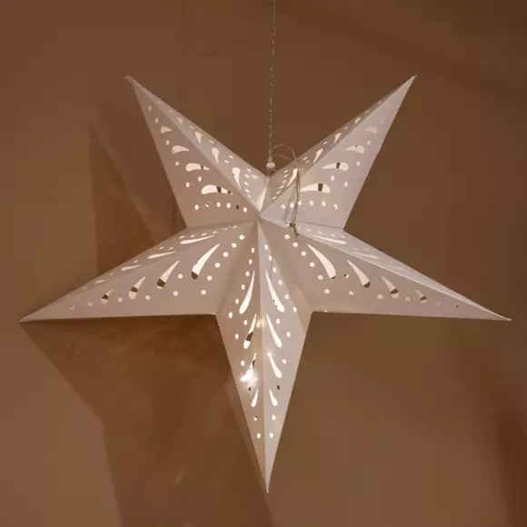 Estrella luminosa a pilas  Lassy blanco y  Blanco cálido 2