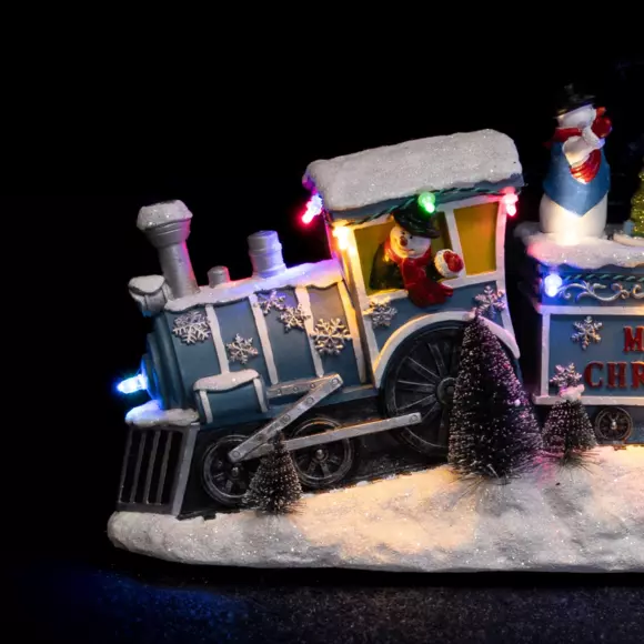 Escena de vida luminosa y musical à piles Voyage en train 3
