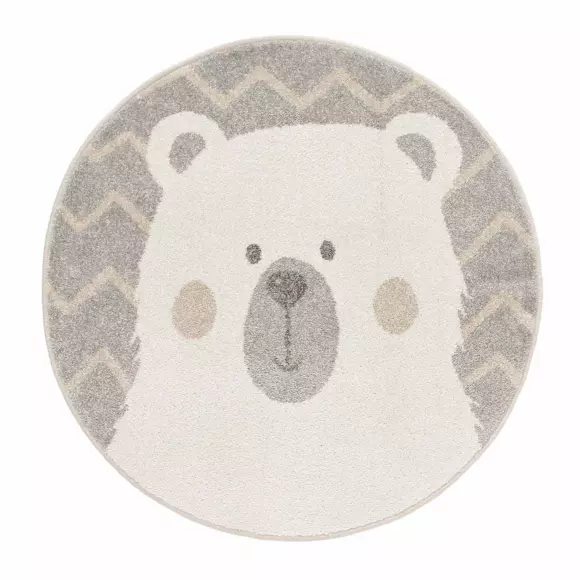 Alfombra redonda Infantil (100 cm) Iglo Blanco 2
