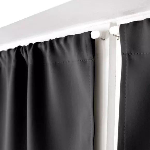Rideau occultant passe-tringle (60 x 120 cm) Night Gris foncé 2