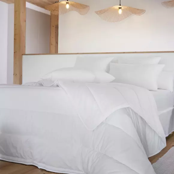 Nórdico templado anti ácaros (260 cm) Celeste Blanco