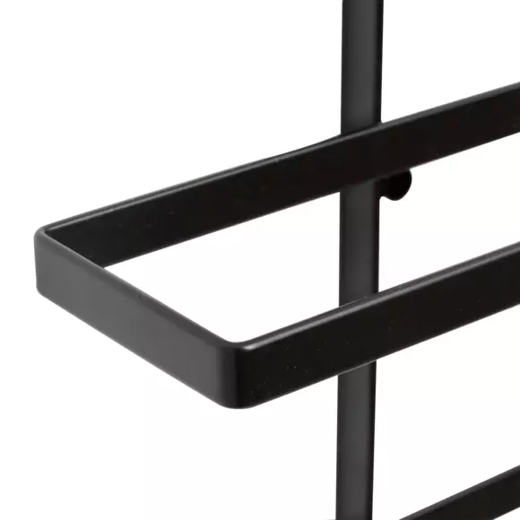 Lote de 2 portabotellas de metal de pared, 12 ranuras (H 139 cm) Léo Negro 3