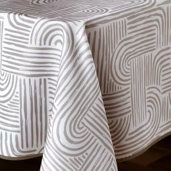 Nappe rectangulaire anti tache (240 cm) Pandore Blanche 2