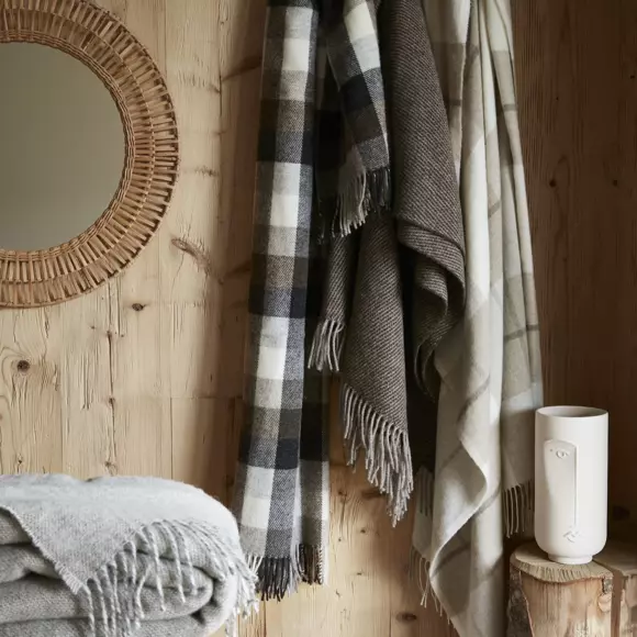 Plaid laine (200 cm) Marcel Gris