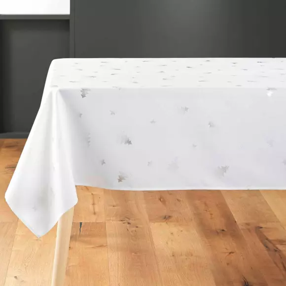 Mantel rectangular (L240 cm) Sapin metálico Blanco 3