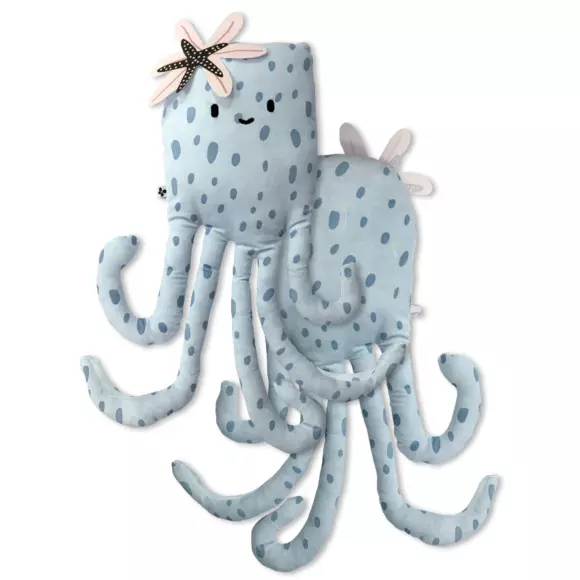 Coussin enfant pieuvre Octopia Bleu 2