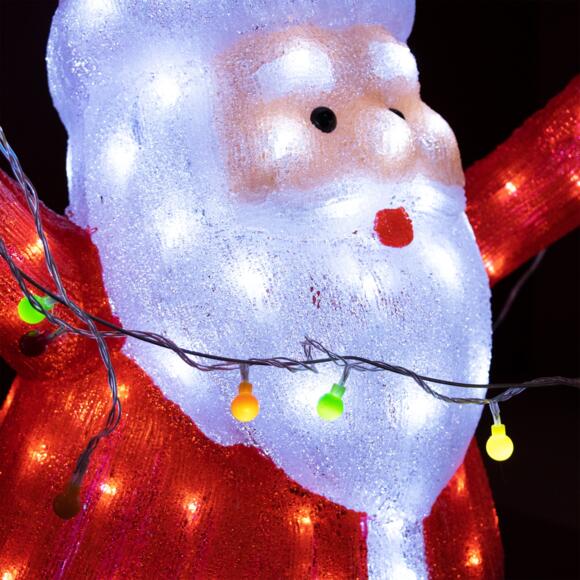 Babbo Natale luminoso con ghirlanda Bianco freddo 180 LED 2