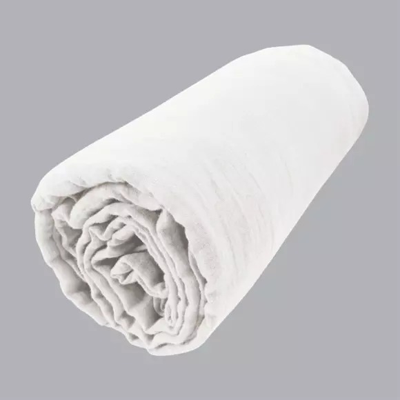 Lenzuolo con angoli garza di cotone (90 cm) Gaïa Bianco chantilly 3