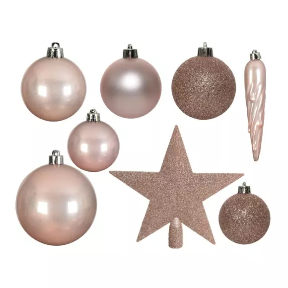 Kit de decoración para árbol de Navidad Novae Rosa polvo 2