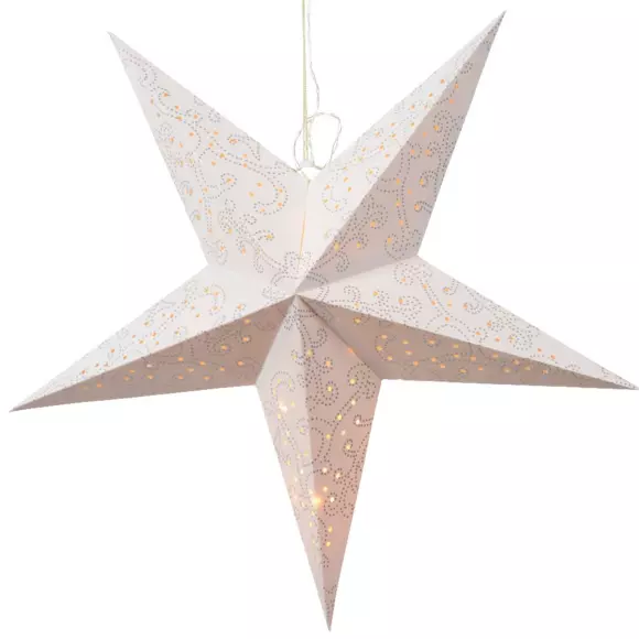 Estrella luminosa a pilas Kessy blanco y Blanco cálido 3